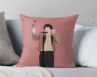 Harry Styles Pillow jw Block Patchwork Hand-knitted Multi Color Gift for him her Custom Pillow Valentines Gift