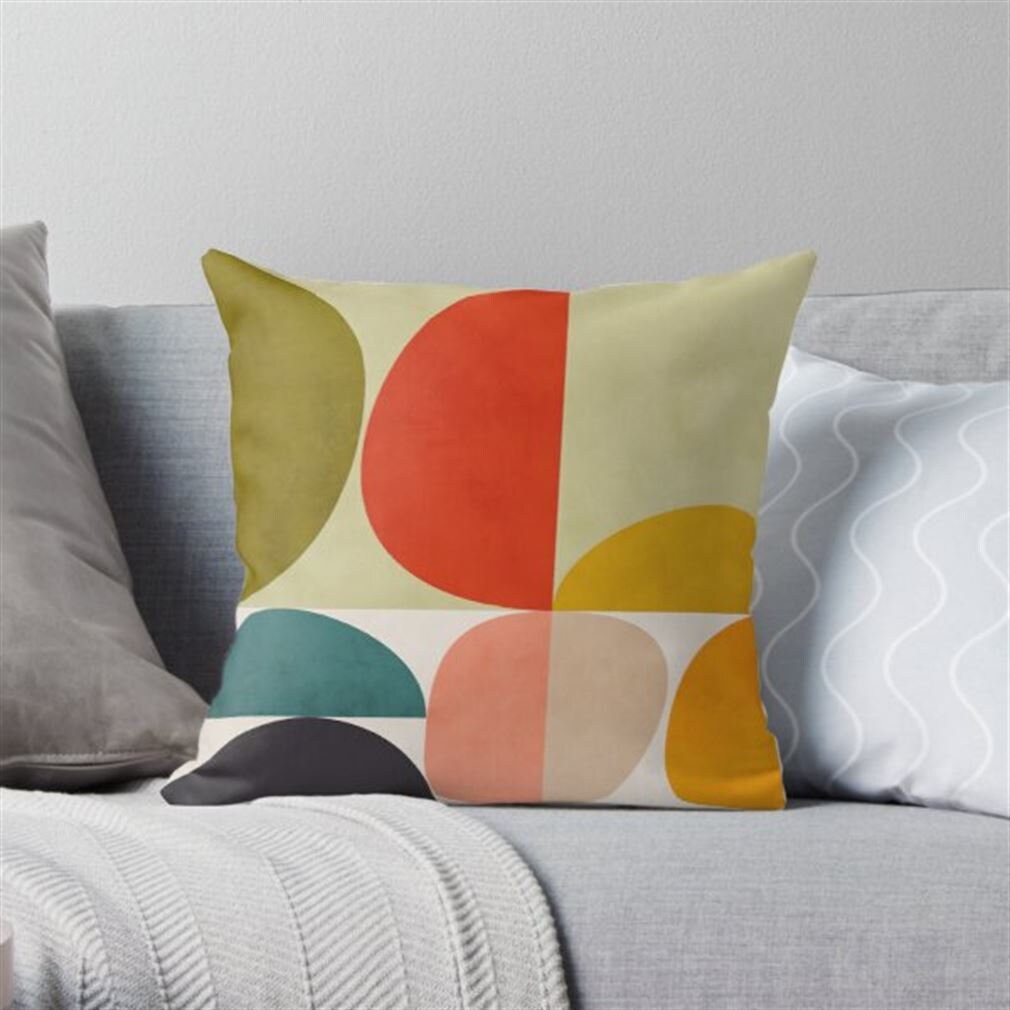 Mid Century 3 Throw Pillow Case Only Etsy