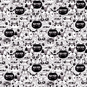 Cat Wrapping Paper | Cattitude | Gift Paper | 2 x sheet 700x500