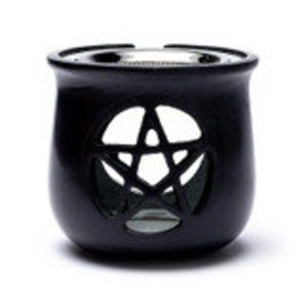 Soapstone Incense Burner With Pentacle | Use With Herbs, Dried Flowers and Resins