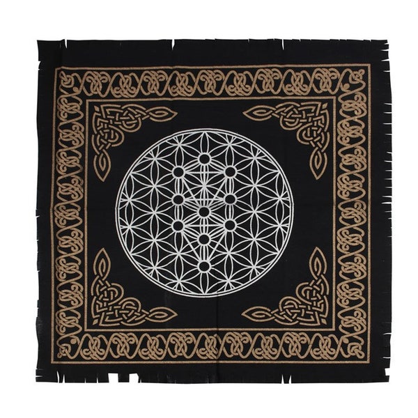 Altar Cloth | Flower of Life | Peace Altar Cloth | Triquetra
