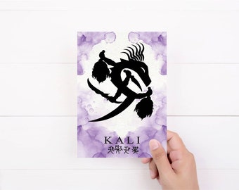 Kali Greeting Card | Kali Symbol | Hindu Goddess | Unusual Birthday Card