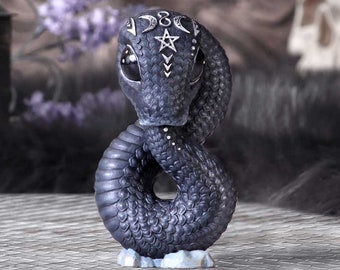 Ouroboros Occult Snake Figurine |  9.6cm | Cult Cuties | Goth Decoration