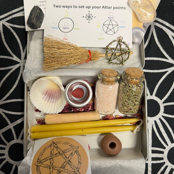 Witch-on-the-Go Travel Altar | Portable Mini Discreet Pocket Altar Kit in a Tin