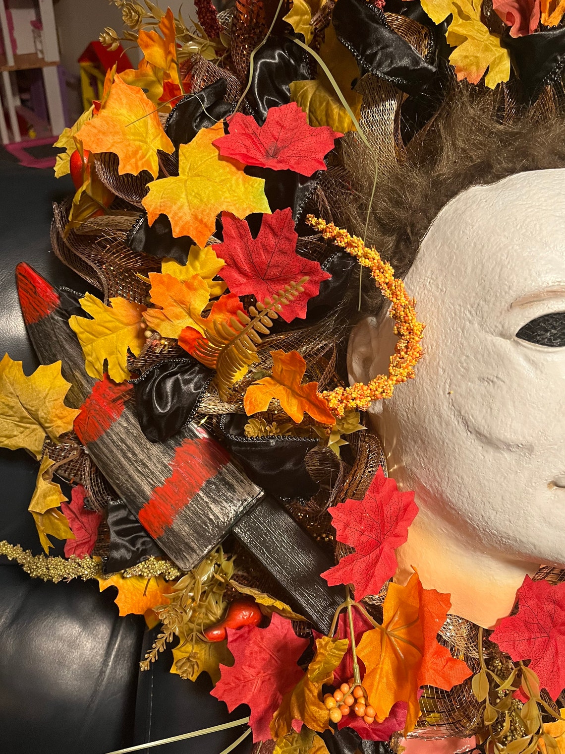 Michael Myers Wreath
 Huge Deluxe Michael Halloween Myers Wreath Etsy