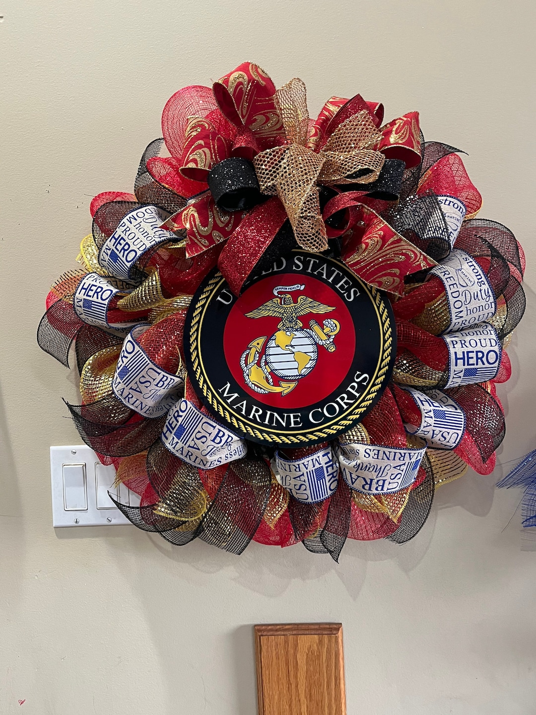 Deluxe United States Marine Corp Wreath USMC Etsy
