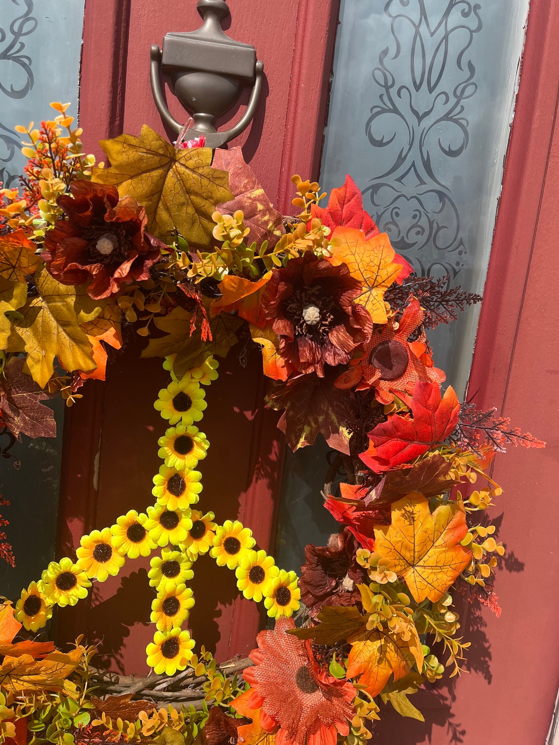 Peace Sign, Sunflower , Peace, Wildflower, Greenery,floral,grapevine ...
