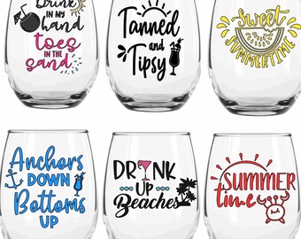 Download Summer Wine Glasses Etsy