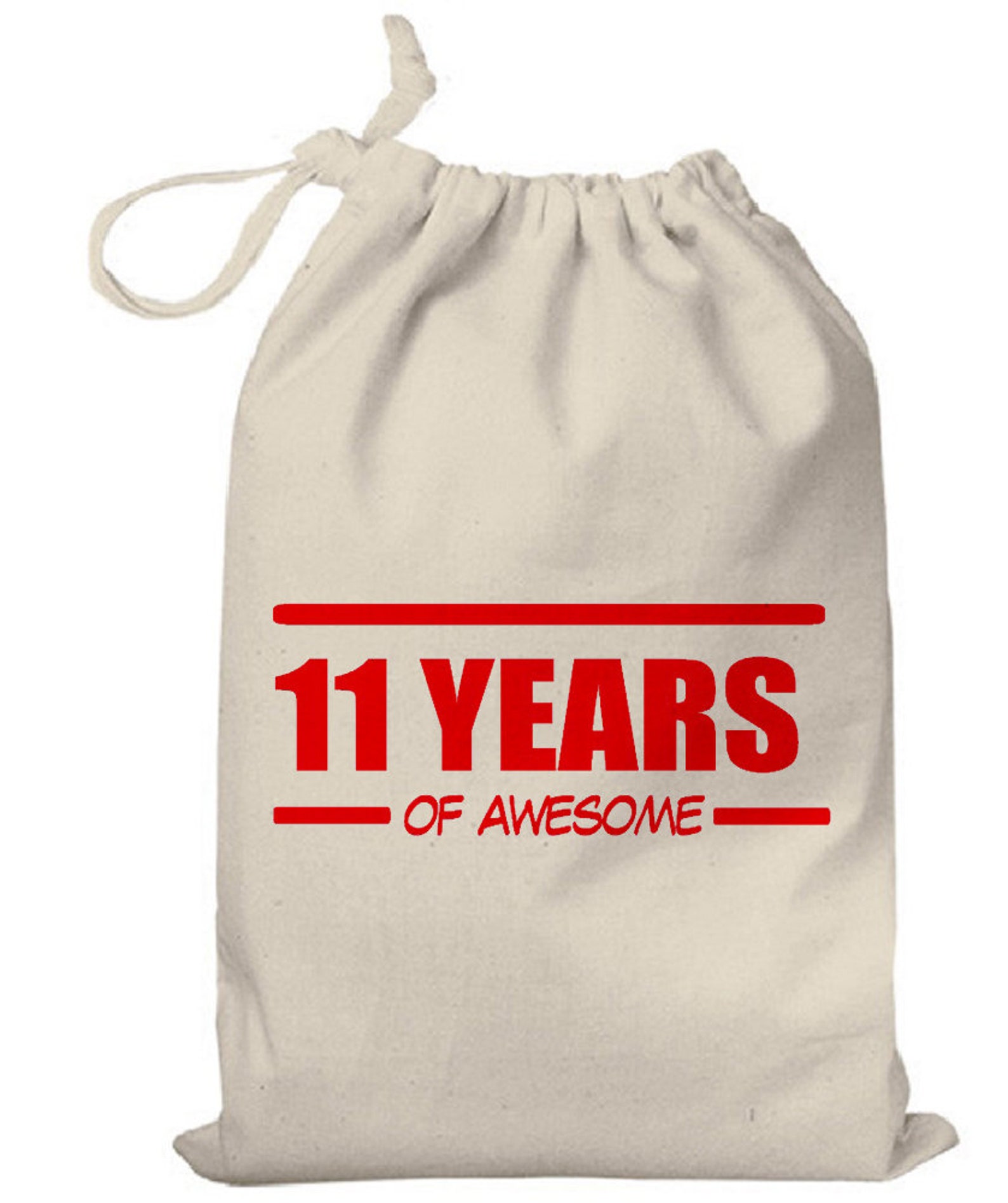 11 Years of Awesome Cotton Gift Bag 11th Birthday Gift Bag Etsy UK