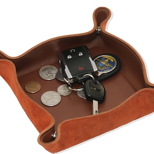Leather valuables Tray