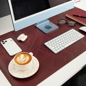 Office Desk Mat, Leather Keyboard & Mouse Pad