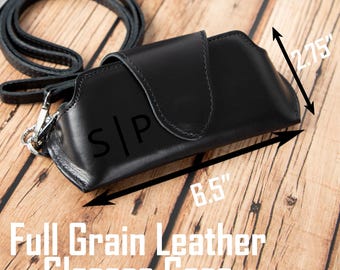 Reading Glasses Case, Shoulder Strap Eyewear Cover, Handmade