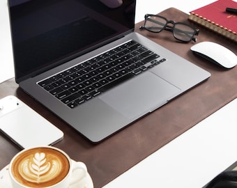 Leather Desk Mat for Office, Smooth Writing Surface, Mouse Pad
