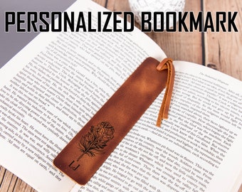 Top Grain Leather Personalized Bookmark, Hand Made Bookmarks for Men and Women, Customizable Bookmarks for Book Lovers