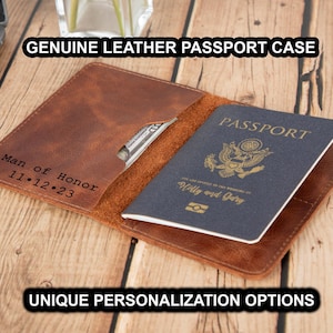 Cartera de viaje para pasaporte, porta pasaporte personalizado, funda para pasaporte con nombre, funda para pasaporte personalizada, regalo de boda, regalo para papá
