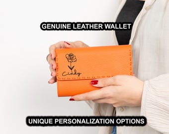 Leather RFID Blocking Women's Wallet with Coin Pocket