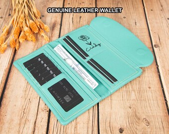 Genuine Leather Phone Purse for Women with Zip Closure