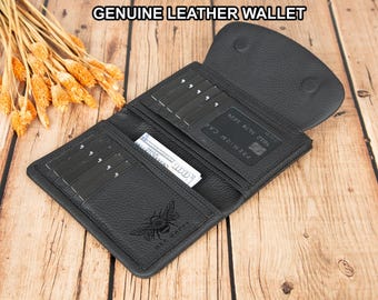 Women's Clutch Wallet Genuine Leather Organizer with Zipper Coin Pocket