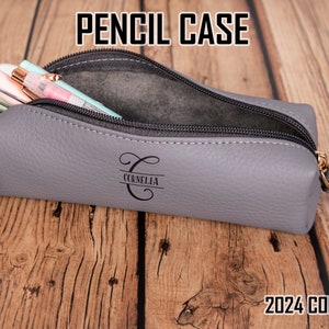 Astuccio portapenne in pelle pieno fiore per uomo e donna, astuccio portapenne personalizzato con nome, opzioni di personalizzazione uniche
