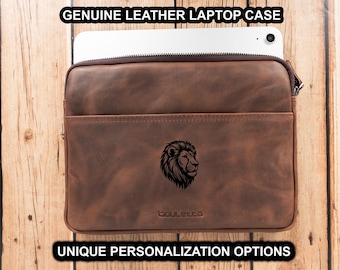 Handmade Leather Laptop Sleeve: Personalized Tablet Case