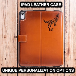 Leather iPad 10.9" Case, Leather Stand Cover iPad 10.9", Personalized iPad Leather Case, Apple iPad Leather Protective Case, Handmade Gift