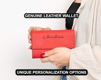 Leather RFID Wallet Women, Clutch with Coin Pocket