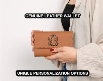 Leather Slim Wallet, Magnetic Closure, Card Slots, Coin Zipper