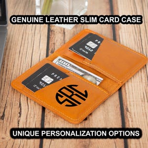Custom Engraved Bifold Wallet, Personalized Ultra Slim Leather Design with Card Slots, Great Gift Idea for Men, Durable and Elegant, Gift