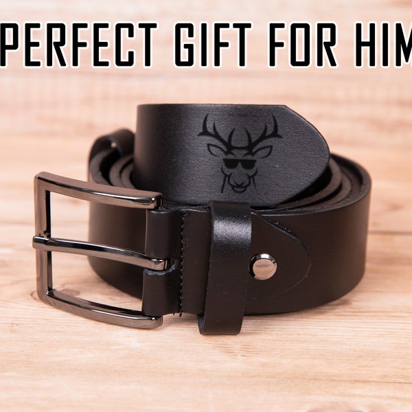 Ceinture en cuir pleine fleur personnalisée pour hommes, ceinture de nom personnalisée initiale et ceinture gravée monogramme pour lui ou papa