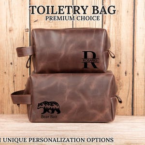 Trousse de toilette en cuir personnalisée pour hommes, cadeaux de garçons d'honneur, kit d'accessoires en cuir pour hommes, cadeau d'anniversaire pour lui, cadeau de Noël pour lui