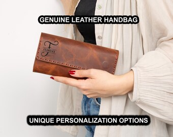 Handmade Leather Tote Bag: Elegant Everyday Purse with Zipper