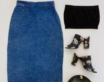 Bongo Denim Skirt Etsy