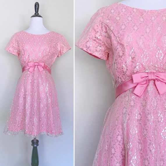 XS | Vintage 1960’s Emma Domb Cotton Candy Pink a… - image 1