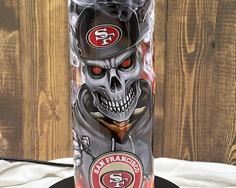 San Francisco 49ers Football 20 oz. stainless steel tumbler.
