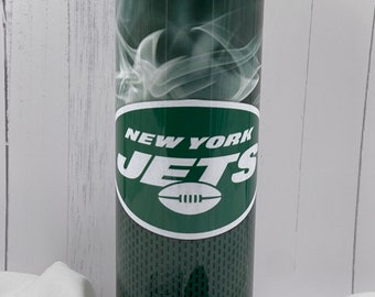 New York Jets Football inspired stainless steel drink tumbler