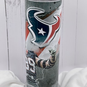 Houston Texans JJ Watt 20 oz. stainless steel drink tumbler