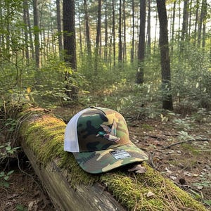 Mallard Duck on Camo SnapBack Trucker Hat