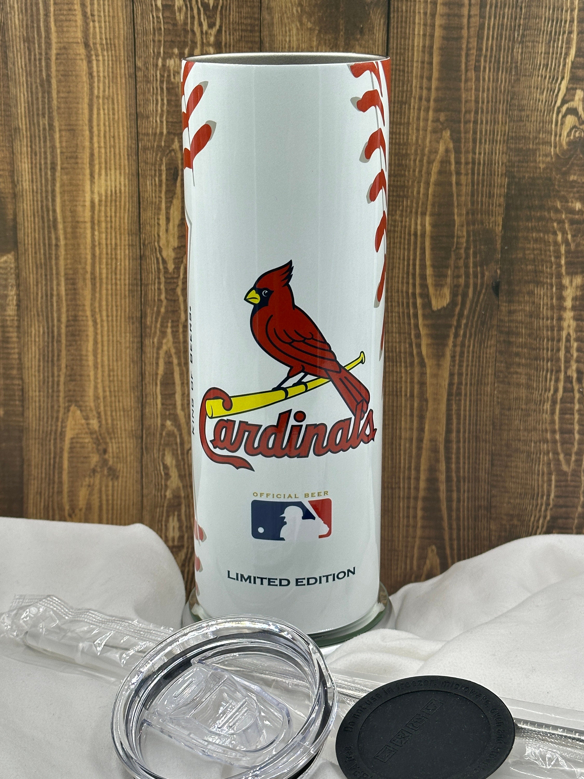 St. Louis Cardinals Baseball 20oz stainless steel drink tumbler