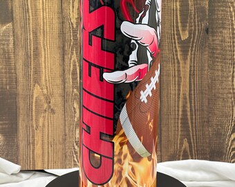 Kansas City Chiefs Football Hands stainless steel drink tumbler