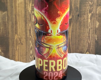 Super Bowl LVIII Tumbler: Chiefs vs 49ers 20oz Stainless Steel