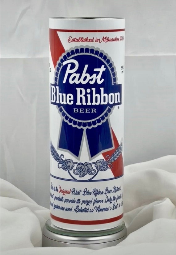 PBR Pabst Blue Ribbon Beer Inspired 20 Oz. Stainless Steel Etsy