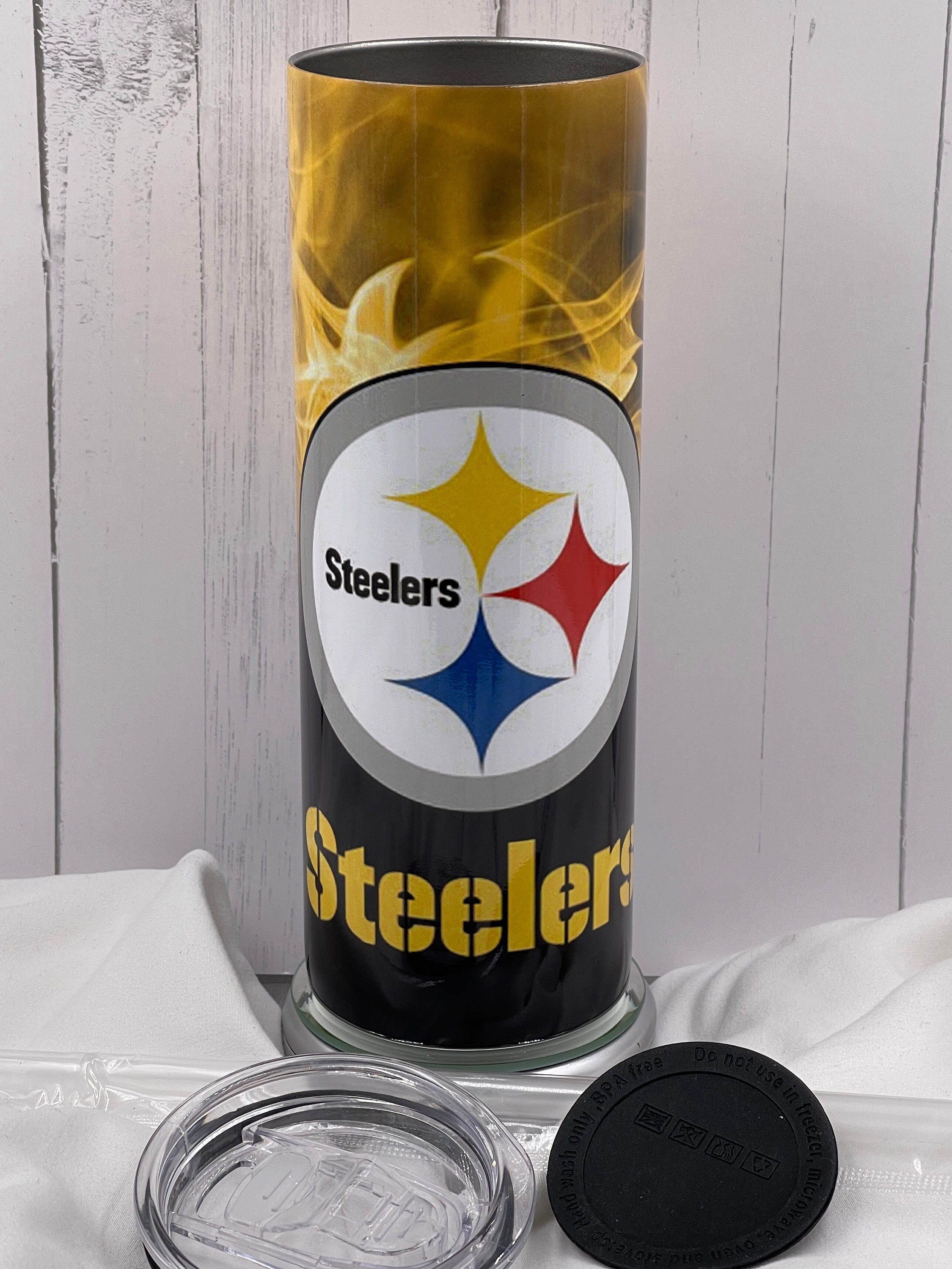 Steelers Zipper Tumbler Wrap, 20oz Tumbler Wrap, NFL Tumbler