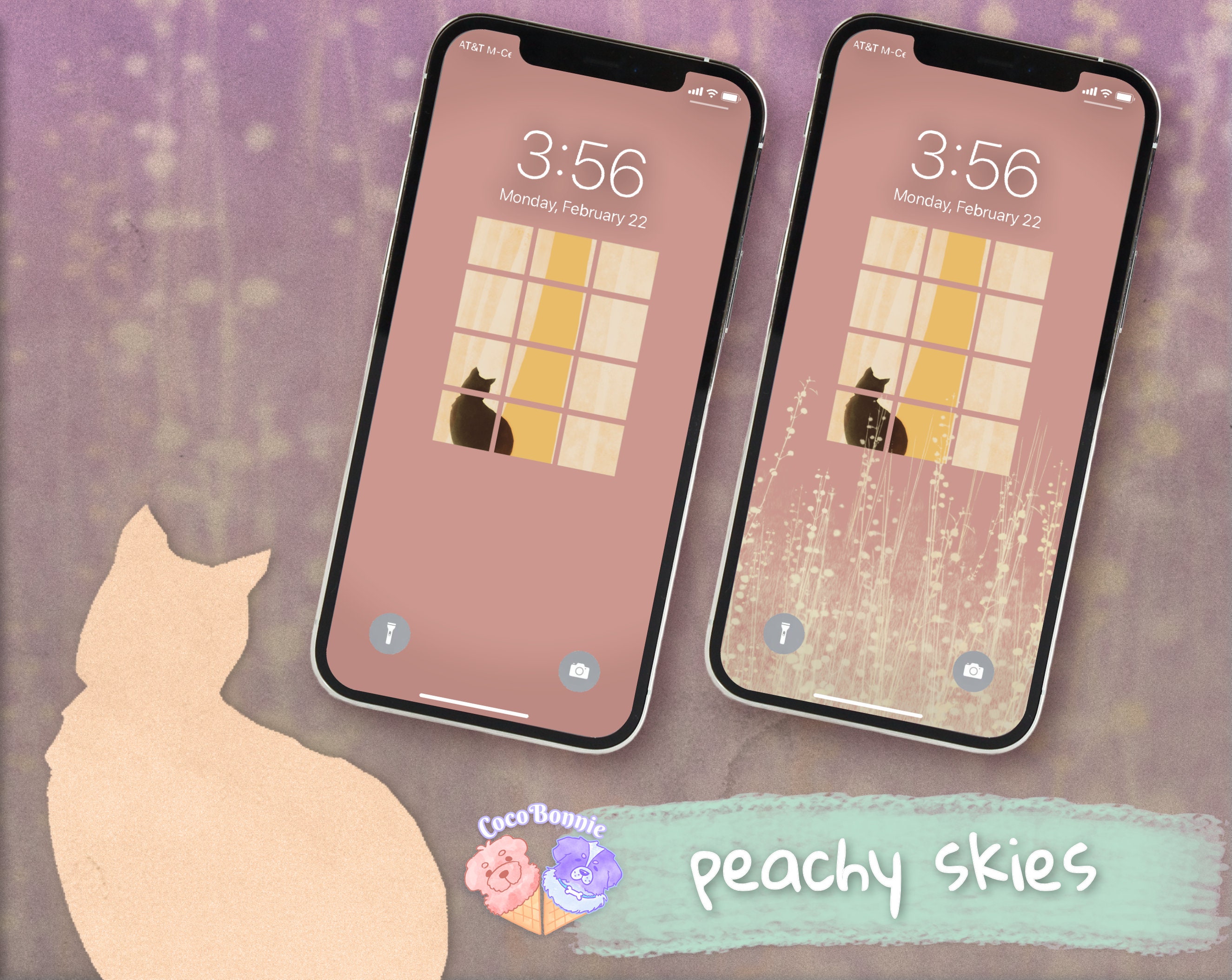 12 Phone Wallpapers • Cat by the Window | Minimal iPhone Lock Screen ...