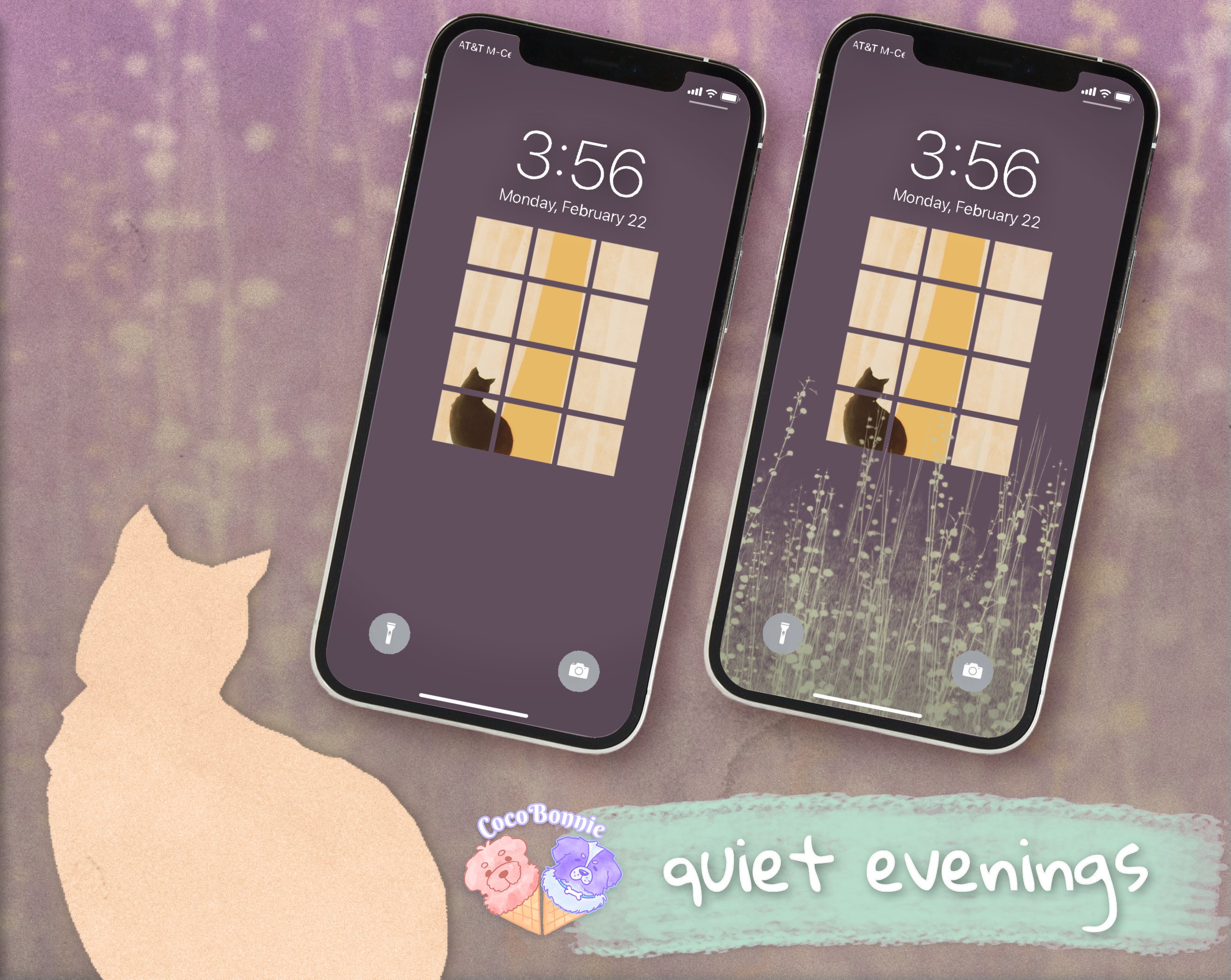 12 Phone Wallpapers • Cat by the Window | Minimal iPhone Lock Screen ...