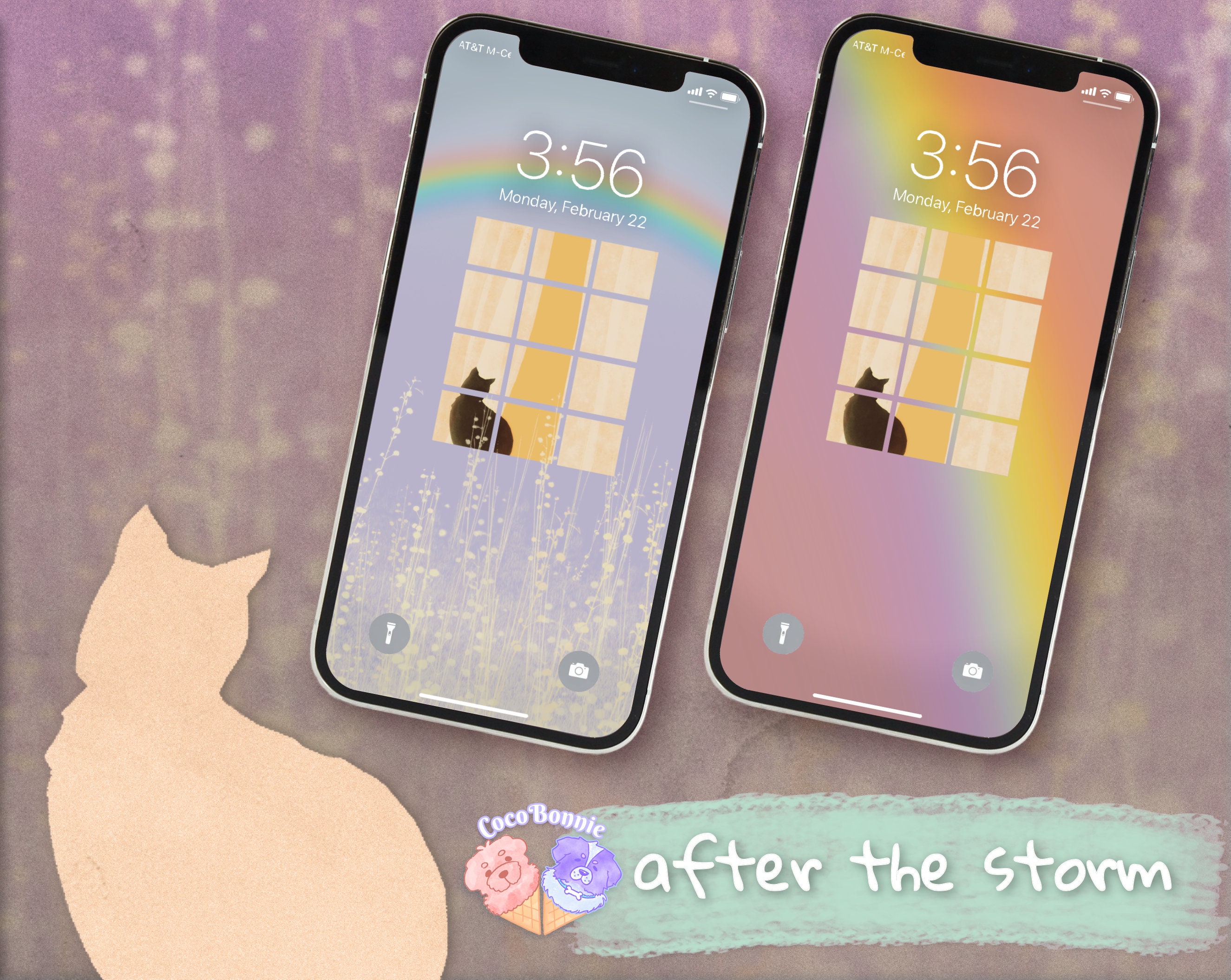 12 Phone Wallpapers • Cat by the Window | Minimal iPhone Lock Screen ...
