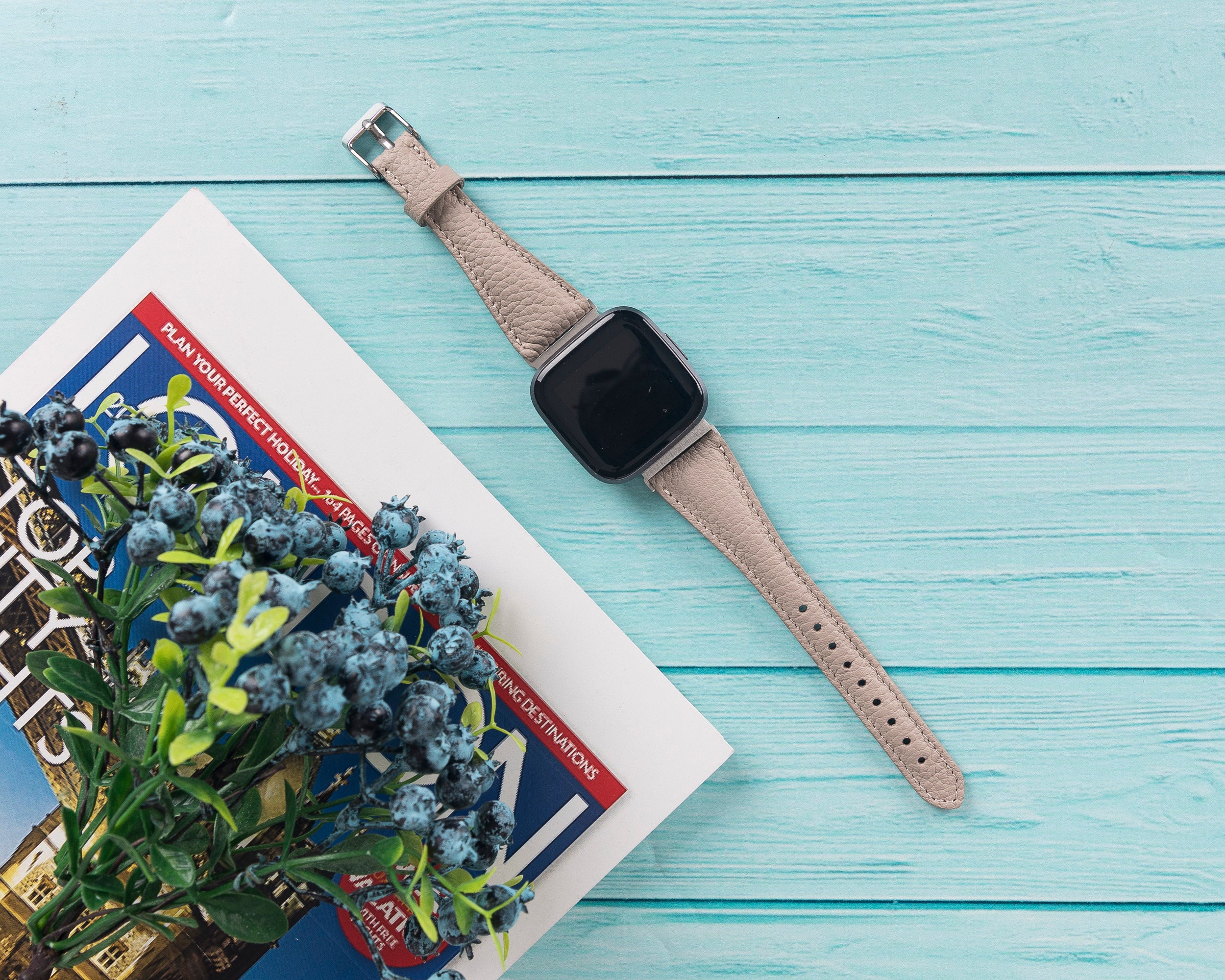 Fitbit Versa 3 / Sense - Fascia In Acciaio Con Maglie A Forma Di Pesce - Foto 7