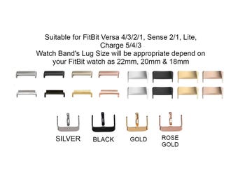 Adapter do paska zegarka Fitbit: klamra ze stali nierdzewnej, teleskopy 18 mm 20 mm 22 mm
