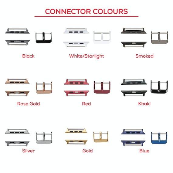 Stainless Steel Apple Watch Band Adapter Set: Buckle & Spring Bars