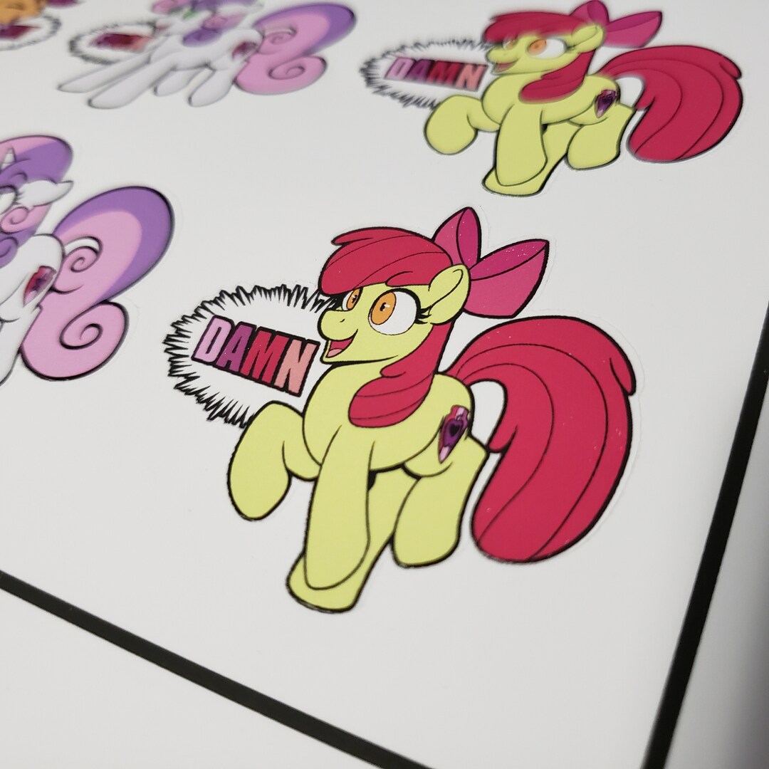 Cutie Mark Crusaders Cussing 3 Piece Sticker Sheet - Etsy