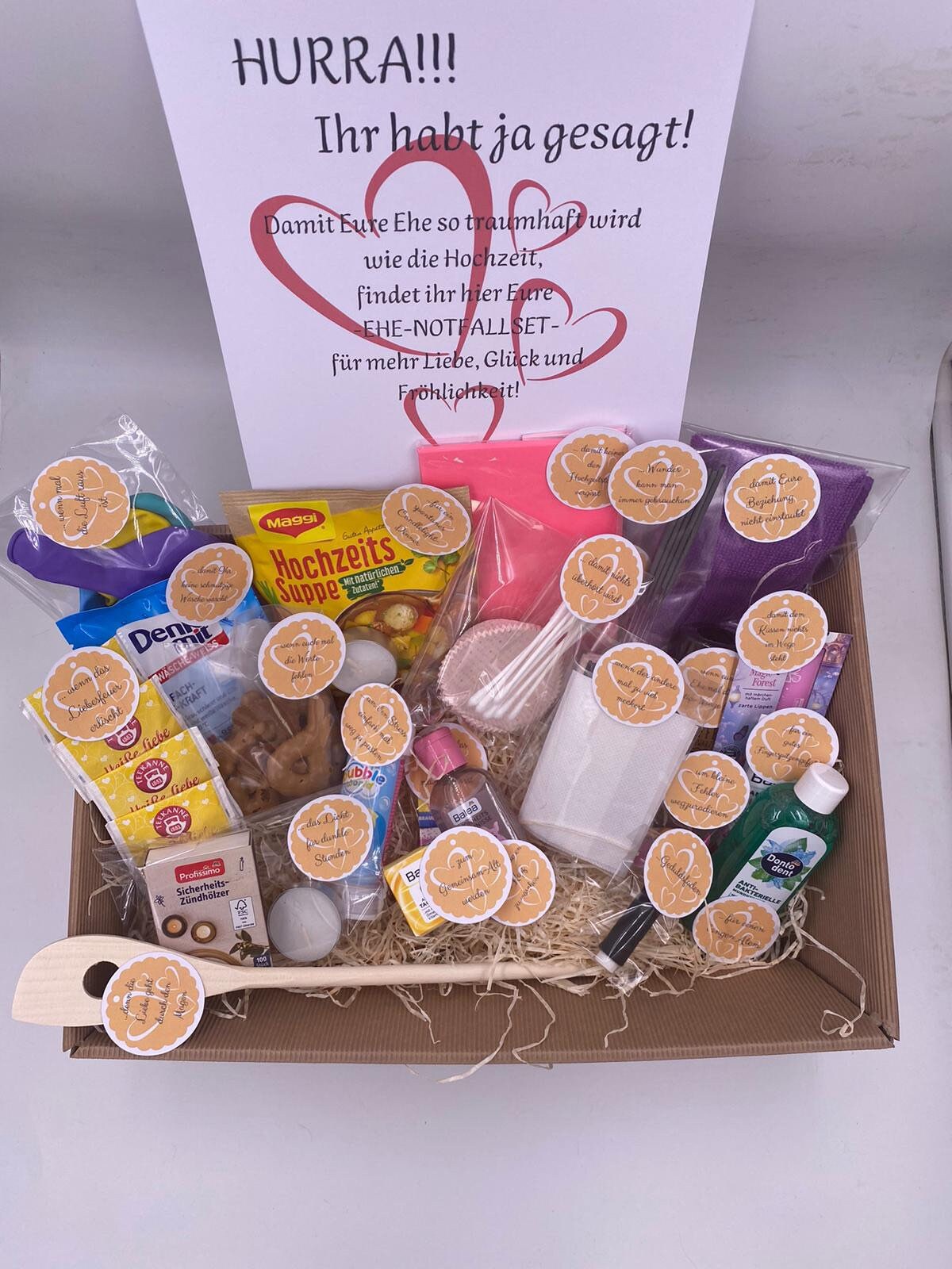 Geschenkebox zur Hochzeit/ Ehe Notfallbox / Ehe Survivalbox Etsy